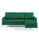 image 1 of Chapman sectional sofa in velvet green Green | GREEN