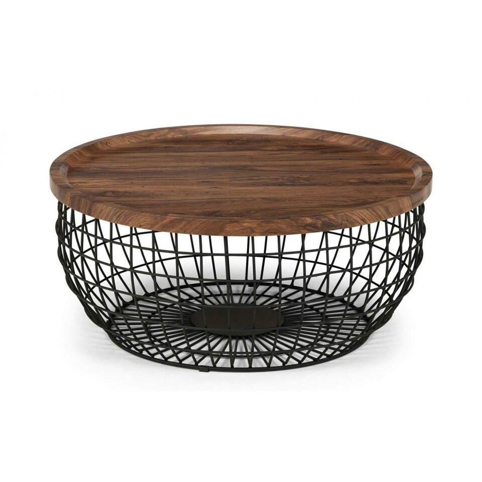 image 1 of Walnut Effect Storage Coffee Table | Brown | Brown