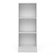 image 2 of Basic Low Narrow Bookcase (2 Shelves) in White
