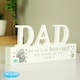 image 2 of Personalised Me To You Moon and Back Wooden Dad Ornament