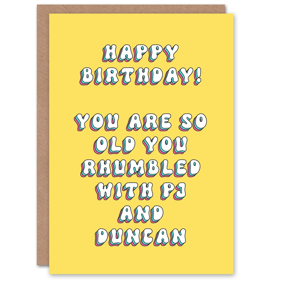 image 1 of Rhumble Pj Duncan Old Age Joke Woman Her Birthday Card