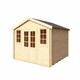 image 2 of Wels 4 DT-Log Cabin, Wooden Garden Room, Timber Summerhouse, Home Office - L425.1 x W410 x H245.1 cm Brown