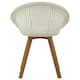 image 3 of Interiors by Premier White Rattan Indoor chair with Wood legs Finish, Artistic Faux Chair for Living Room, Outdoor Chair