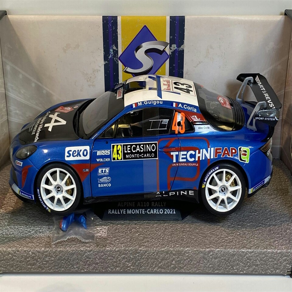image 1 of Alpine A110 Rally Monte Carlo 2021 Guigou Coria 1:18 Solido 1801614