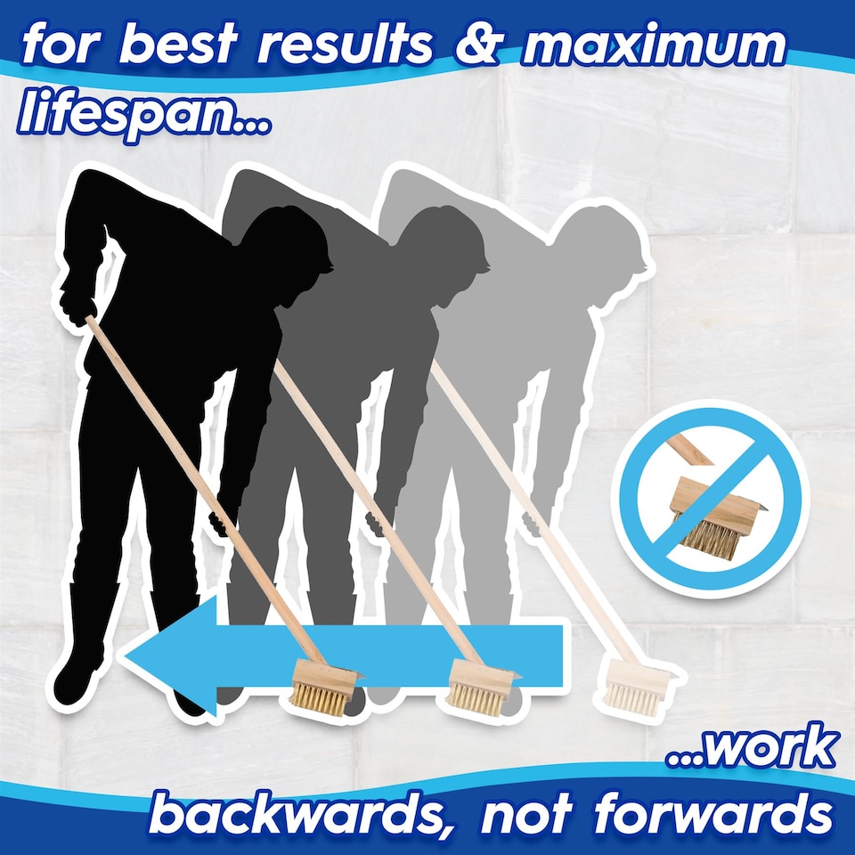 image 1 of Harbour Housewares Wooden Long Handle Weed Brush - 120cm