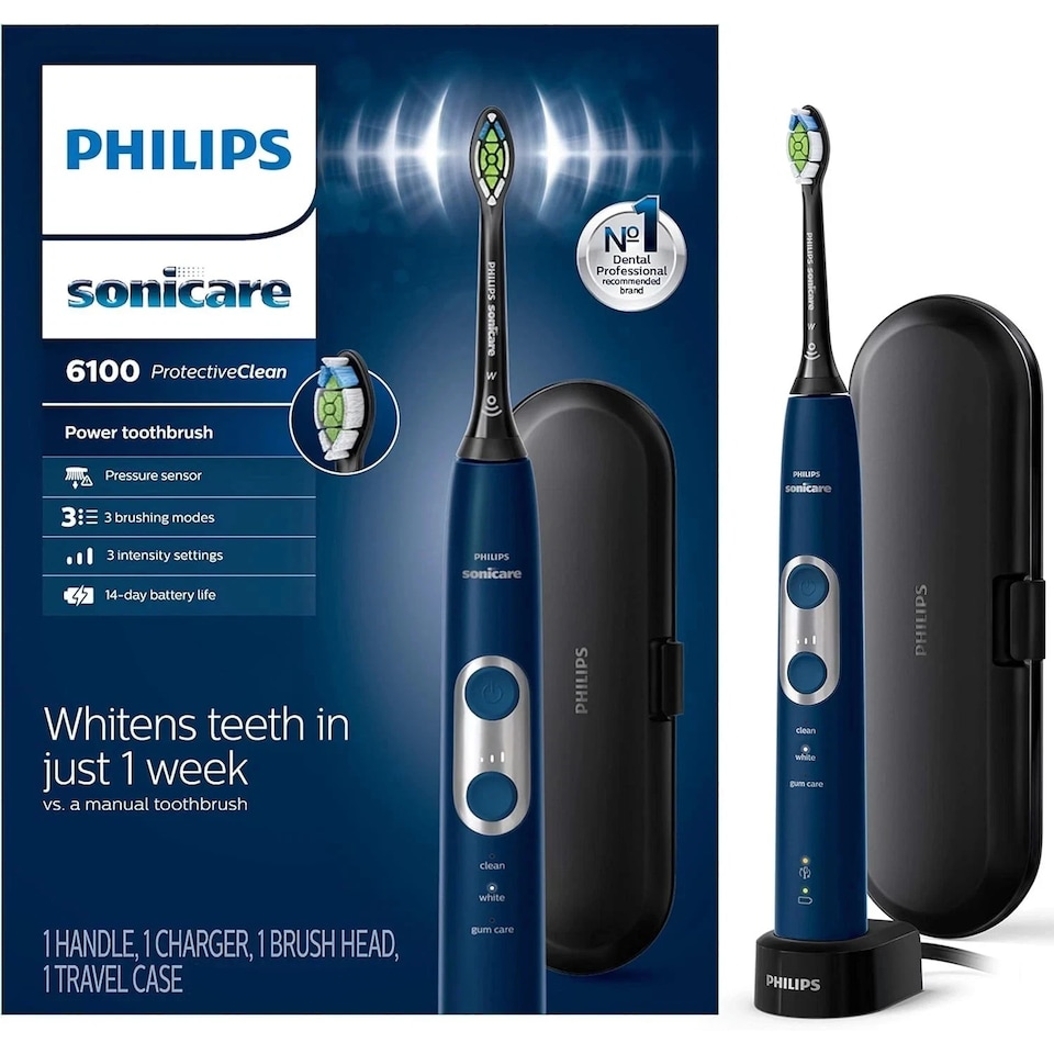 image 1 of Philips Sonicare ProtectiveClean 6100 Rechargeable Electric Toothbrush