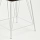 image 5 of Interiors by Premier White Metal and Elm Wood Stool, Large Square Stool, Accent Wooden Bar Stool for Home Bar
