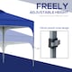 image 6 of Outsunny 3 x 3M Pop Up Gazebo, UPF 50 Foldable Canopy Tent with Wheeled Carrybag, 4 Leg Weight Bags, Height Adjustable Marquee Shelter 1 person easy setup for Outdoor Garden Patio Party, Blue