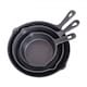 image 1 of Set of 3 Cast Iron Non Stick Skillet Frying Cooking Pans