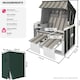 image 6 of Beach Chair with cushions, footrest and rain cover Black | Grey