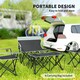 image 5 of Outsunny 4 Piece Foldable Camping Table and Chairs Set, Grey