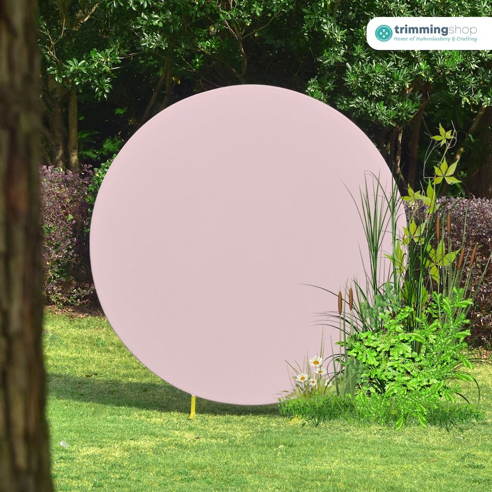 image 1 of 160GSM Baby Pink Round Arch Backdrop Cover - 180cm