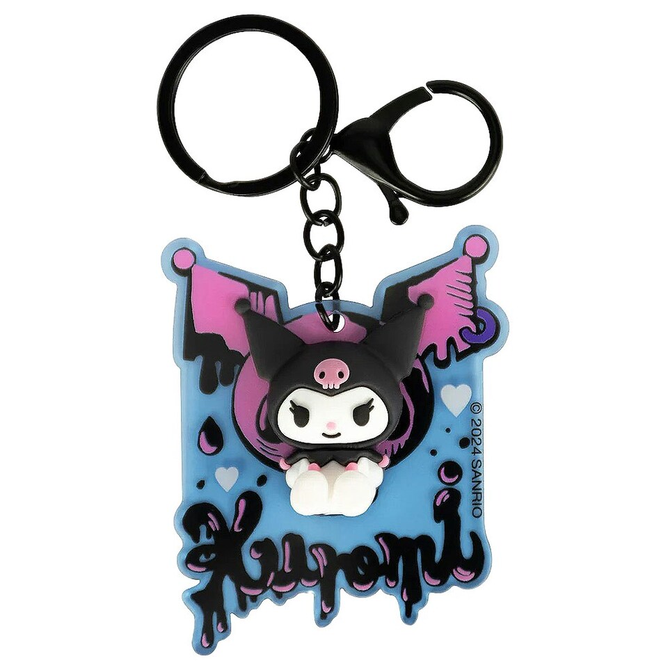 image 1 of Kuromi Logo 3D Keyring - Multicoloured - One Size
