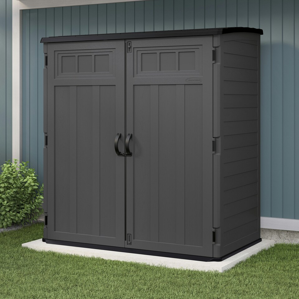 image 1 of Suncast Hamilton XL Storage Cabinet - Peppercorn Grey | Grey