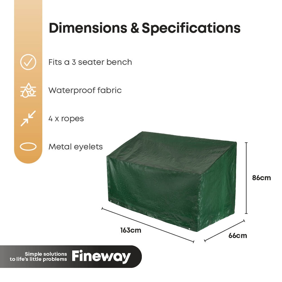 image 1 of 3 Seater Bench Cover Green