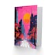 image 2 of City Street Autumn Pink Sunset Sky Cityscape Birthday Greeting Card