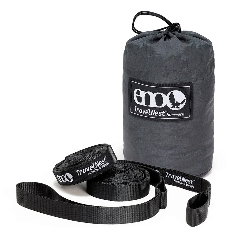 image 1 of TravelNest Hammock with Straps - Compact All-in-One Portable Camping Set | Grey | Grey