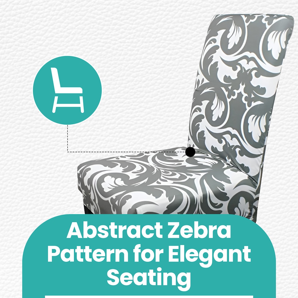 image 1 of High-Back Printed Chair Covers, Spandex Stretch Protective Slipcovers