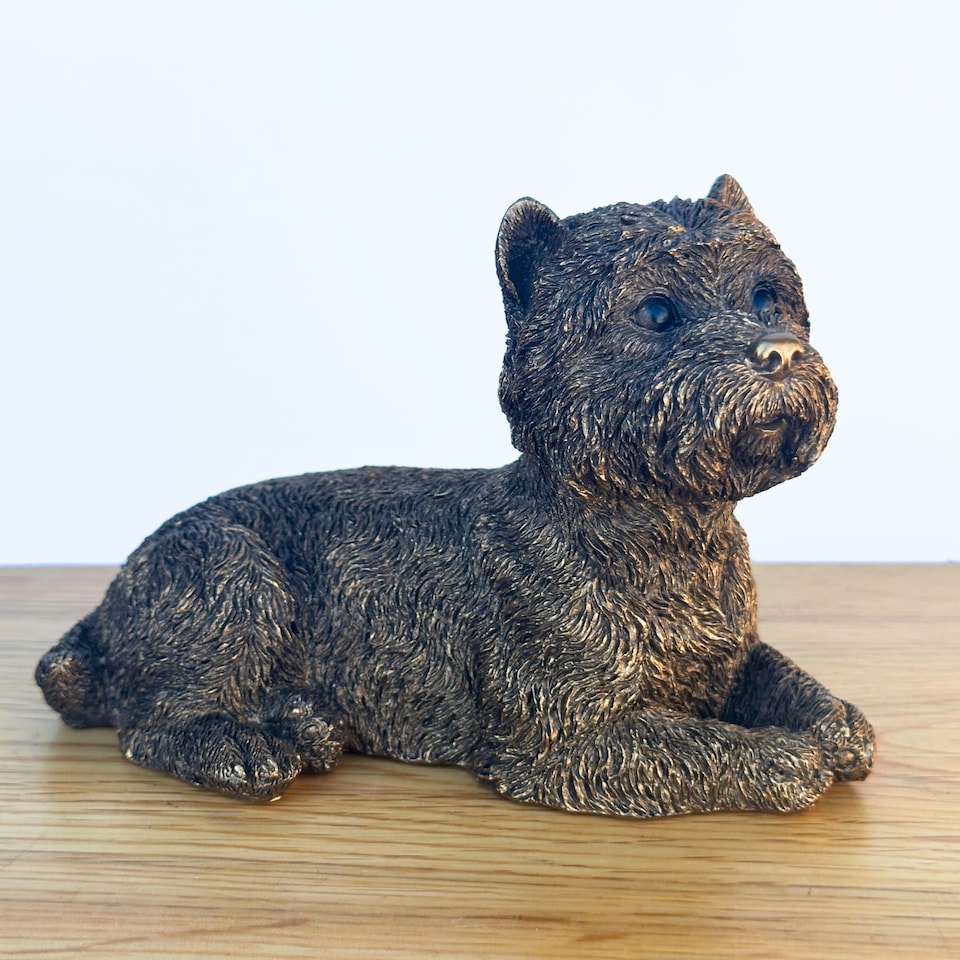 image 1 of West Highland Terrier 'Westie' Dog Figurine, Leonardo Reflections Bronzed, Gift Boxed | Bronze | Bronze | 1