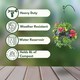 image 4 of Marco Paul Black Plastic Hanging Basket 15" Black