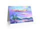 image 2 of Abstract Sunset Sky Lake Tree Landscape Art Card
