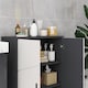 image 8 of kleankin Small Bathroom Cabinet, Bathroom Storage Cabinet with 2-Doors Cupboard, 2 Adjustable Shelves and Soft Close Mechanism, Grey