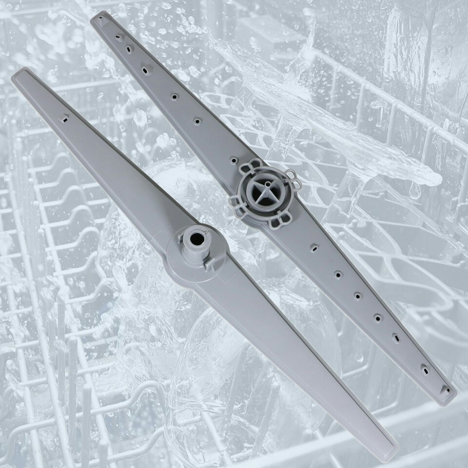 image 1 of SPARES2GO Upper and Lower Spray Arm for Sharp QWC12F QWD492 QWF471 QWG472 QWGT13 Dishwasher