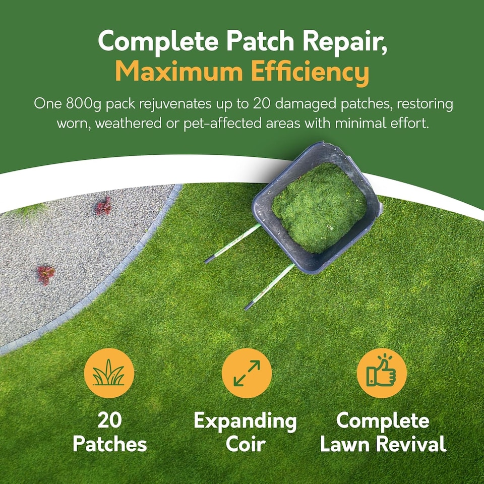 image 1 of Pronto Seed Ultra Patch Patch & Repair Grass Seed Mix 1.2kg - Lawn Repair for Bare Patches | Green | Green lawn repair mix | 1