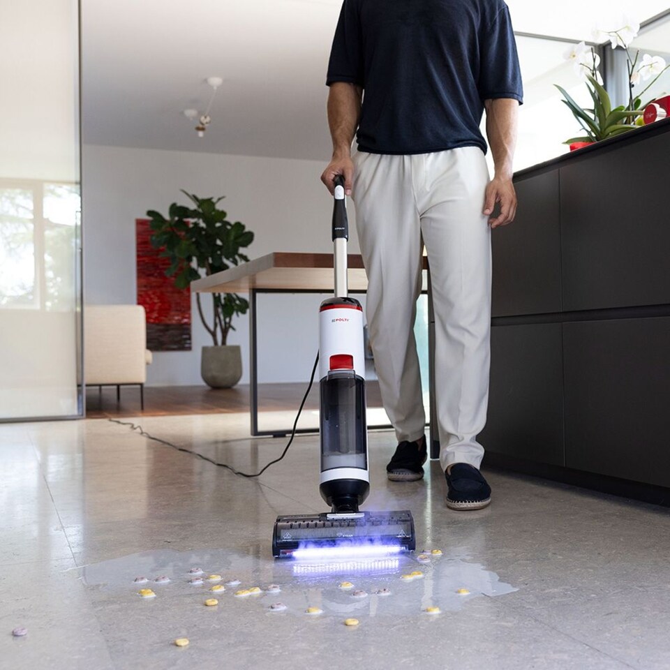 image 1 of Polti RollySteam WD10 Steam Sanitising Wet & Dry Vacuum for Homes with Pets