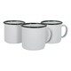 image 1 of Argon Tableware White Enamel Espresso Cups - 130ml - Black - Pack of 6 Black