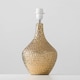 image 3 of ValueLights Bailey Metallic Gold Indent Textured Ceramic Table Lamp Base
