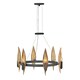 image 1 of Hinkley Willow Cylindrical Pendant Ceiling Light Carbon Black with Deluxe Gold