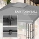 image 4 of Outsunny 3 x 3m Gazebo Canopy Roof Replacement Top Cover Spare Part Light Grey Top Cover Only