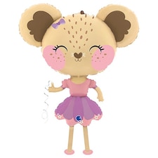 Mouse Ballerina Walking Pet Foil Helium Balloon 91cm / 36 in
