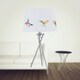 image 3 of First Choice Lighting Set of 2 Hummingbird Chrome Tripod Table Lamps with Linen Bird Print Shades Chrome | Multi