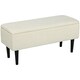 image 1 of HOMCOM 15" Ottoman Storage Box with 47L Storage Capacity, Cream White