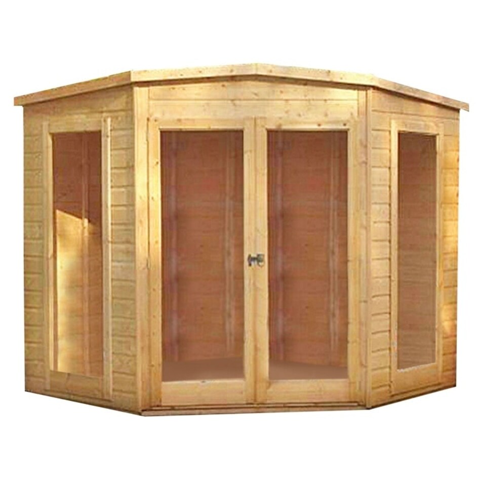 image 1 of Barclay High Spec Shiplap Summerhouse Garden Sun Room Approx 10 x 10 Feet Brown