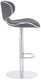 image 2 of Carcaso Deluxe Single Kitchen Bar Stool, Chrome Footrest, Adjustable Swivel Gas Lift, Breakfast Bar & Home Barstool, Charcoal Grey