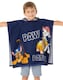 image 2 of Paw Patrol Towelling Poncho Boys | Kids Navy Grey Camo Marshall Rubble Chase Rescue Pups Bath Beach Towel | Hooded Cotton Robe One Size