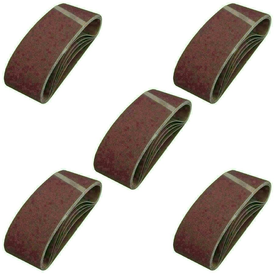image 1 of 75mm x 457mm 40 Grit Coarse Abrasive Sanding Belt Sander Discs 25 Pack