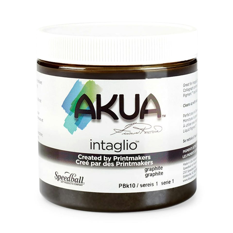 Speedball Intaglio Water Based Printing Ink, Graphite Gray, 8oz