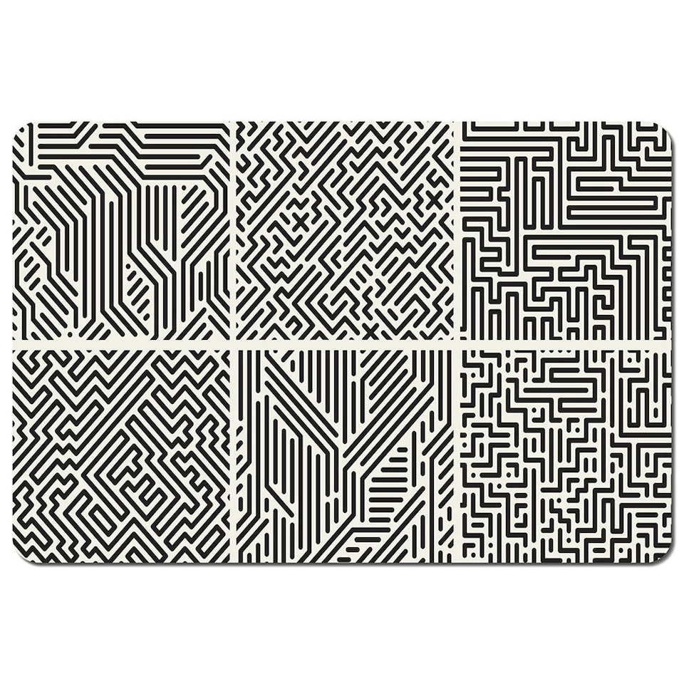 image 1 of striped geometric patterns (Placemat & Coaster Set)