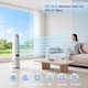 image 2 of PureMate 40" Bladeless Tower Fan with Energy-Saving 45W DC Motor – White