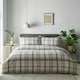 image 1 of Portfolio Home Prague Checkered Bedding Duvet Cover Set Cream | Super King