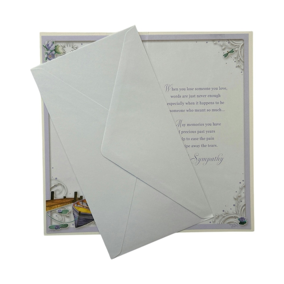 image 1 of From Both of Us Dockside Design Sympathy Opacity Card