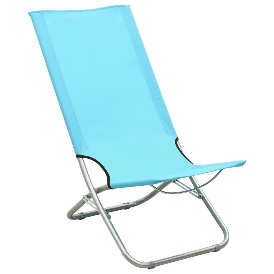 Folding Beach Chairs 2 pcs Turquoise Fabric Tesco Groceries