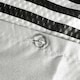 image 5 of OHS Stripe Embossed Soft Cosy Plush Plump Duvet Cover and Pillowcase Bedding Set Black | Black/Off White | Super King