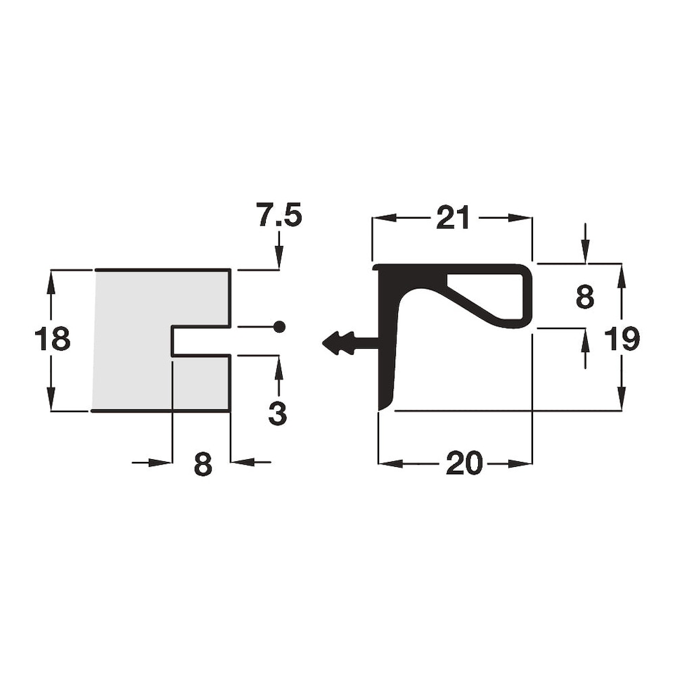 image 1 of FittingsCo, Gola Wall Unit Profile Horizontal, 3900mm Length, Bronze Anodised