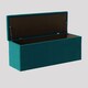image 2 of 137cm Luna Chesterfield Ottoman Storage Box - Emerald Green Plush Velvet Upholstered Blanket Box