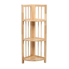 Heva 3 Tier Natural Box Frame Corner Unit Cream